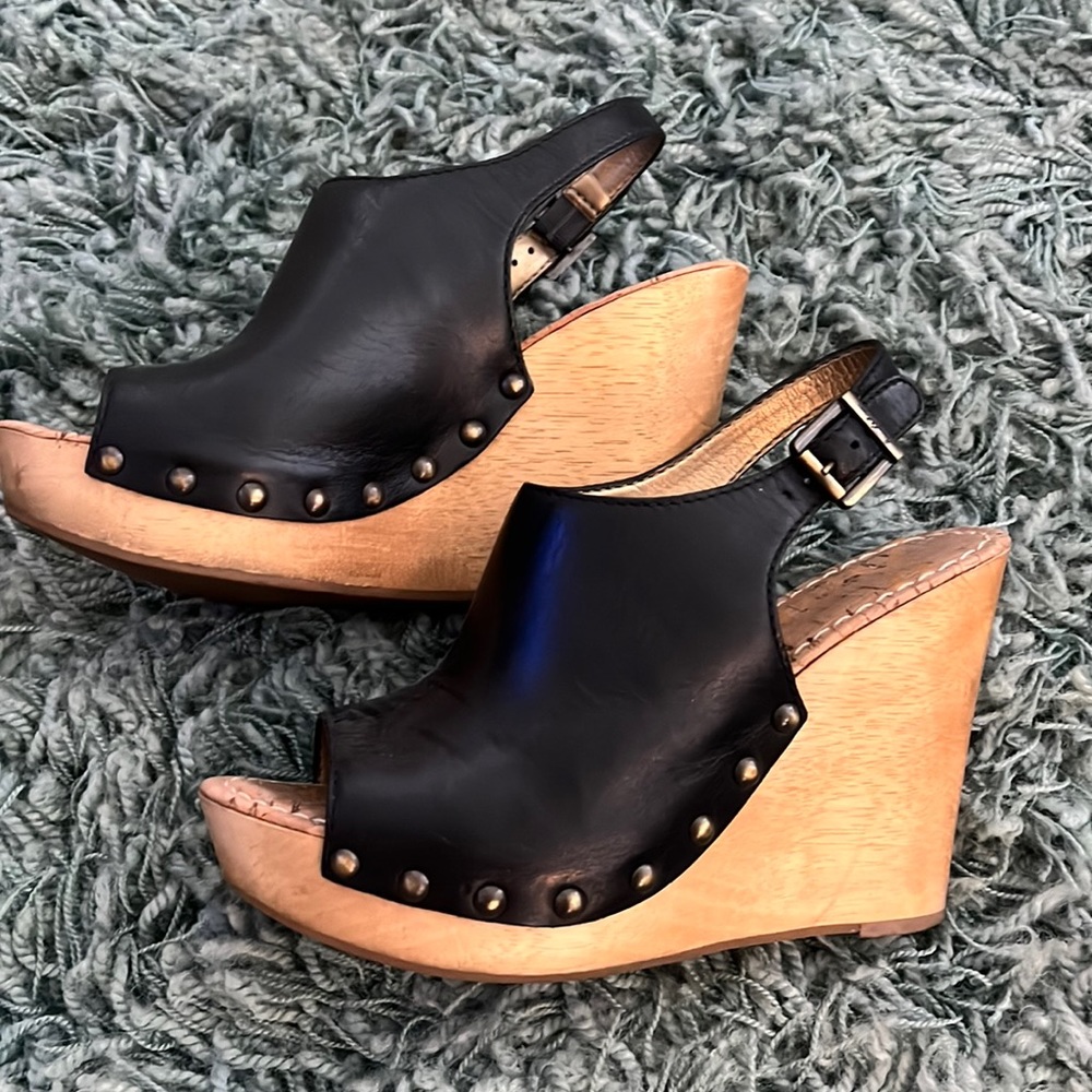 Sam Edelman wood wedge heel!